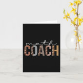 Wiskunde Coach Leopard Appreciation Fun voor vrouw Kaart (Gele Bloem)