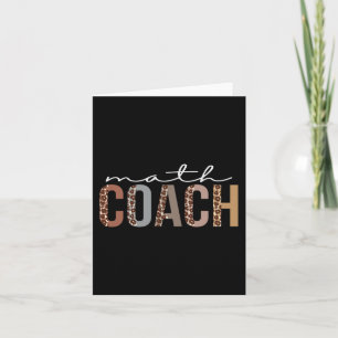 Wiskunde Coach Leopard Appreciation Fun voor vrouw Kaart