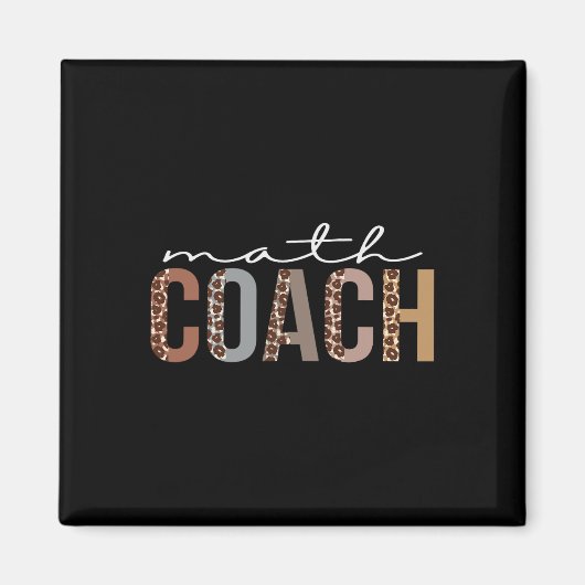 Wiskunde Coach Leopard Appreciation Fun voor vrouw Magneet (Voorkant)