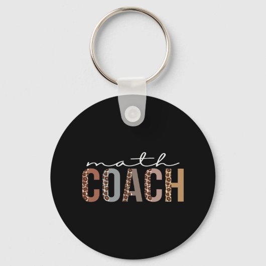 Wiskunde Coach Leopard Appreciation Fun voor vrouw Sleutelhanger (Voorkant)