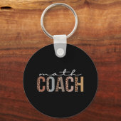 Wiskunde Coach Leopard Appreciation Fun voor vrouw Sleutelhanger (Voorkant)