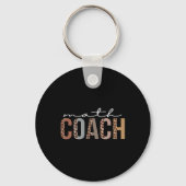 Wiskunde Coach Leopard Appreciation Fun voor vrouw Sleutelhanger (Achterkant)