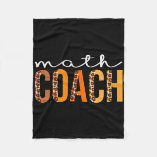 Wiskunde Coach Leopard Squad Schattige Herfst Herf Fleece Deken