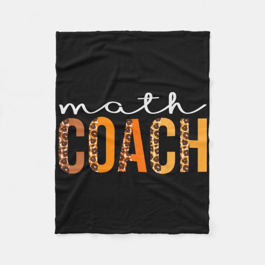 Wiskunde Coach Leopard Squad Schattige Herfst Herf Fleece Deken (Voorkant)