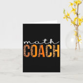 Wiskunde Coach Leopard Squad Schattige Herfst Herf Kaart (Gele Bloem)