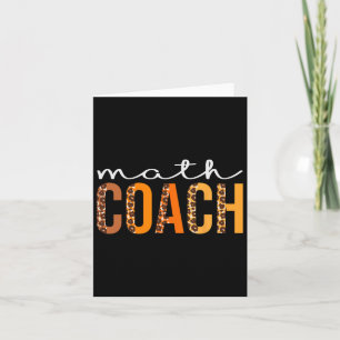 Wiskunde Coach Leopard Squad Schattige Herfst Herf Kaart