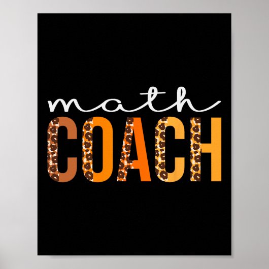 Wiskunde Coach Leopard Squad Schattige Herfst Herf Poster (Voorkant)
