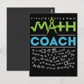 Wiskunde Coach Mathematics Tutor Briefkaart (Voorkant / Achterkant)