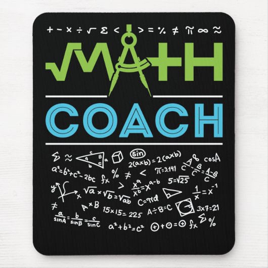 Wiskunde Coach Mathematics Tutor Muismat (Voorkant)