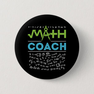 Wiskunde Coach Mathematics Tutor Ronde Button 5,7 Cm