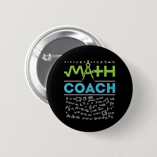 Wiskunde Coach Mathematics Tutor Ronde Button 5,7 Cm (Voorkant /achterkant)