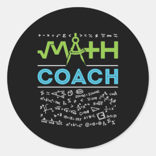 Wiskunde Coach Mathematics Tutor Ronde Sticker