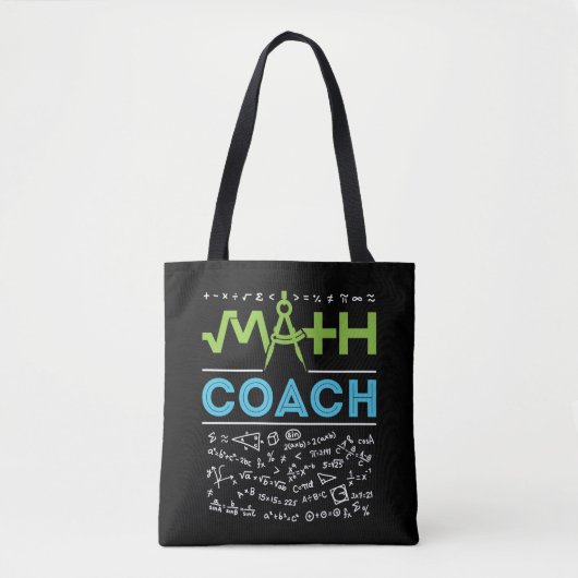 Wiskunde Coach Mathematics Tutor Tote Bag (Voorkant)
