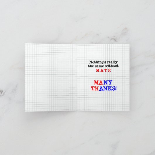 Wiskunde dank u kaart (Binnen)