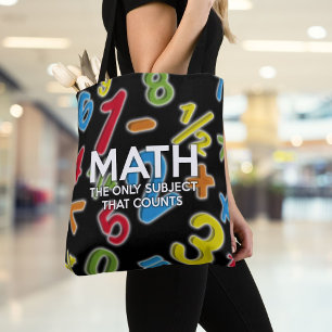 Wiskunde de enige onderwerp dat telt Leuk citaat Tote Bag