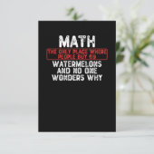 Wiskunde. De enige plaats waar mensen 69 Watermelo Bedankkaart (Staand voorkant)