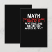 Wiskunde. De enige plaats waar mensen 69 Watermelo Bedankkaart (Voorkant / Achterkant)