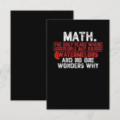 Wiskunde. De enige plaats waar mensen 69 Watermelo Bedankkaart (Voorkant / Achterkant)