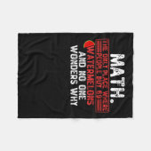 Wiskunde. De enige plaats waar mensen 69 Watermelo Fleece Deken (Voorkant (Horizontaal))