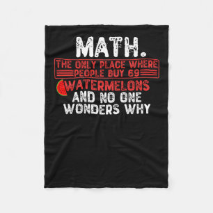 Wiskunde. De enige plaats waar mensen 69 Watermelo Fleece Deken