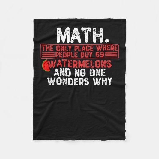 Wiskunde. De enige plaats waar mensen 69 Watermelo Fleece Deken (Voorkant)