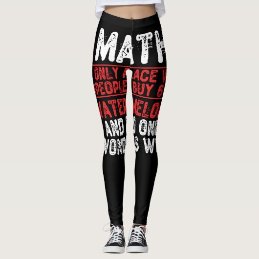 Wiskunde. De enige plaats waar mensen 69 Watermelo Leggings (Voorkant)