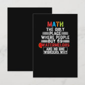 Wiskunde de enige plaats waar mensen 69 watermeloe bedankkaart (Voorkant / Achterkant)