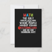 Wiskunde de enige plaats waar mensen kopen - grapp bedankkaart (Voorkant)