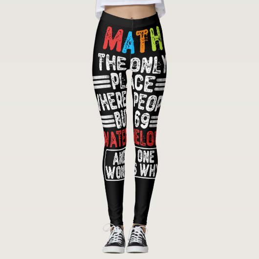 Wiskunde de enige plaats waar mensen kopen - grapp leggings (Voorkant)