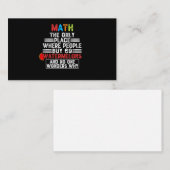 Wiskunde de enige plaats waar mensen kopen - grapp visitekaartje (Voorkant / Achterkant)