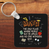 Wiskunde de enige plek waar mensen 55 appelthee ko sleutelhanger (Voorkant)