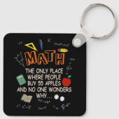 Wiskunde de enige plek waar mensen 55 appelthee ko sleutelhanger (Achterkant)