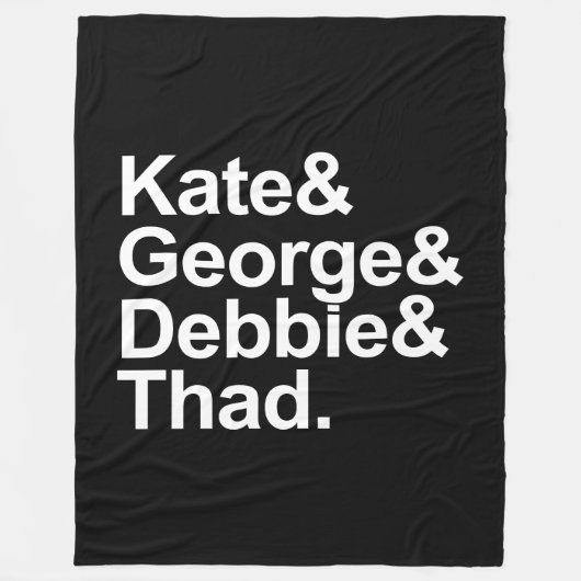 Wiskunde Detectives - Kate, George, Debbie en Thad Fleece Deken (Voorkant)