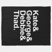 Wiskunde Detectives - Kate, George, Debbie en Thad Fleece Deken (Voorkant (Horizontaal))