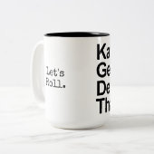 Wiskunde Detectives - Kate, George, Debbie en Thad Tweekleurige Koffiemok (Voorkant links)