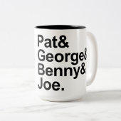 Wiskunde Detectives - Pat, George, Benny en Joe Tweekleurige Koffiemok (Voorkant rechts)