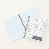 Wiskunde diagrammen Patroon Modern Graph Paper Notitieboek (Binnen)