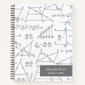 Wiskunde diagrammen Patroon Modern Graph Paper Notitieboek (Voorkant)