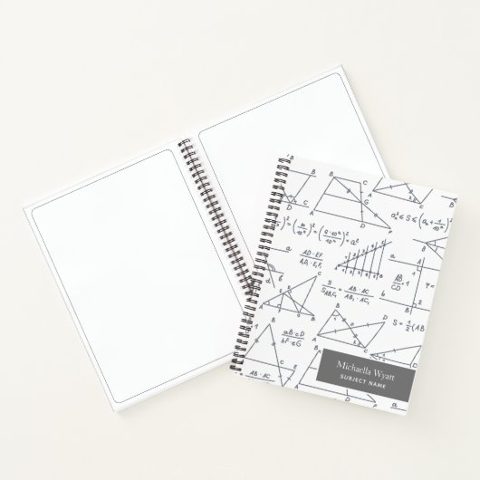 Wiskunde diagrammen Patroongrafiekpapier Notitieboek (Binnen)