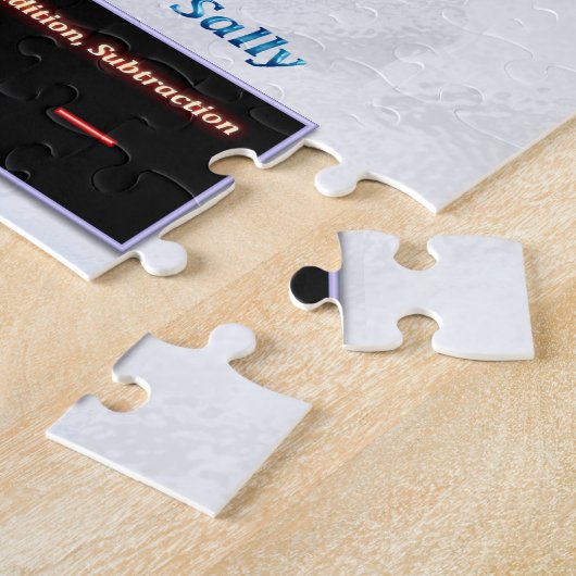 Wiskunde die Puzzle ondertekent Legpuzzel (Zijkant)