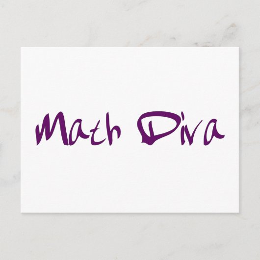 Wiskunde Diva Briefkaart (Voorkant)