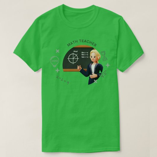 Wiskunde docent 1 t-shirt (Design voorkant)