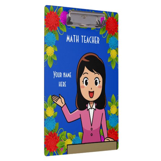 Wiskunde docent - Aangepast klembord (Rechts)