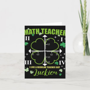Wiskunde docent als een gewone gelukkiger St. Patr Kaart