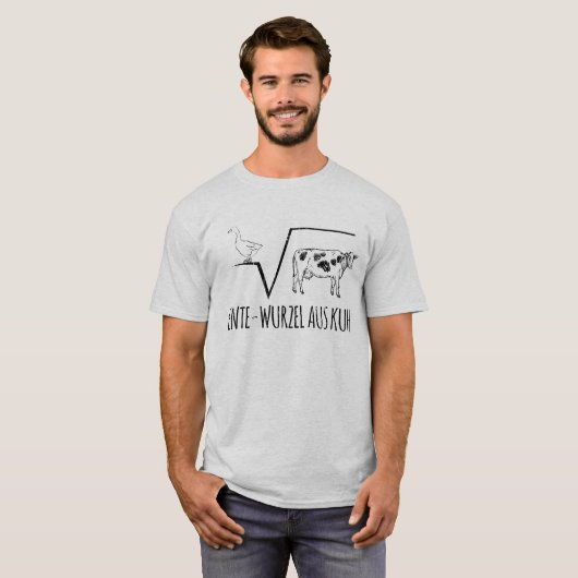 Wiskunde Docent Eend Root Koe Pun Gift T-shirt (Voorkant volledig)