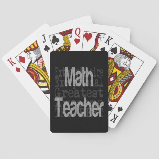 Wiskunde docent-extraordinaire pokerkaarten (Achterkant)
