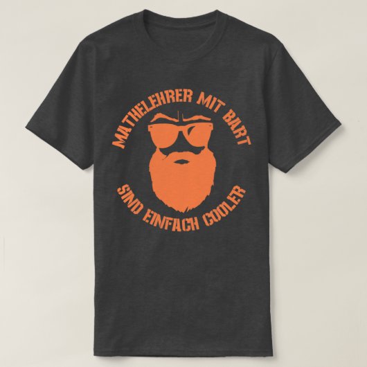 Wiskunde-docent koel met volle baard t-shirt (Design voorkant)