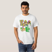 Wiskunde docent Mardi Gras Partijmasker T-shirt (Voorkant volledig)