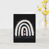 Wiskunde docent met regenboog Schattige terug naar Kaart (Gele Bloem)