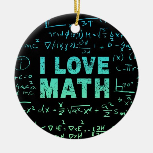 Wiskunde docent of wiskunde hoogleraar en student keramisch ornament (Voorkant)